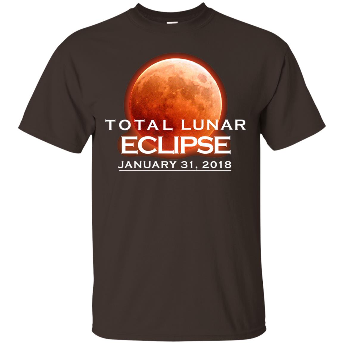 Lunar Eclipse T-shirt January 31, 2018 Graphic T-shirt Dark Chocolate