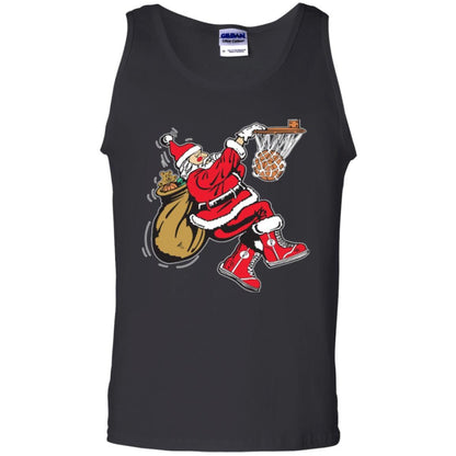 Christmas T-shirt Basketball Santa Claus Black