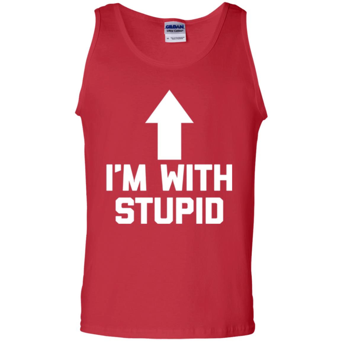 Im With Stupid T-shirt Red
