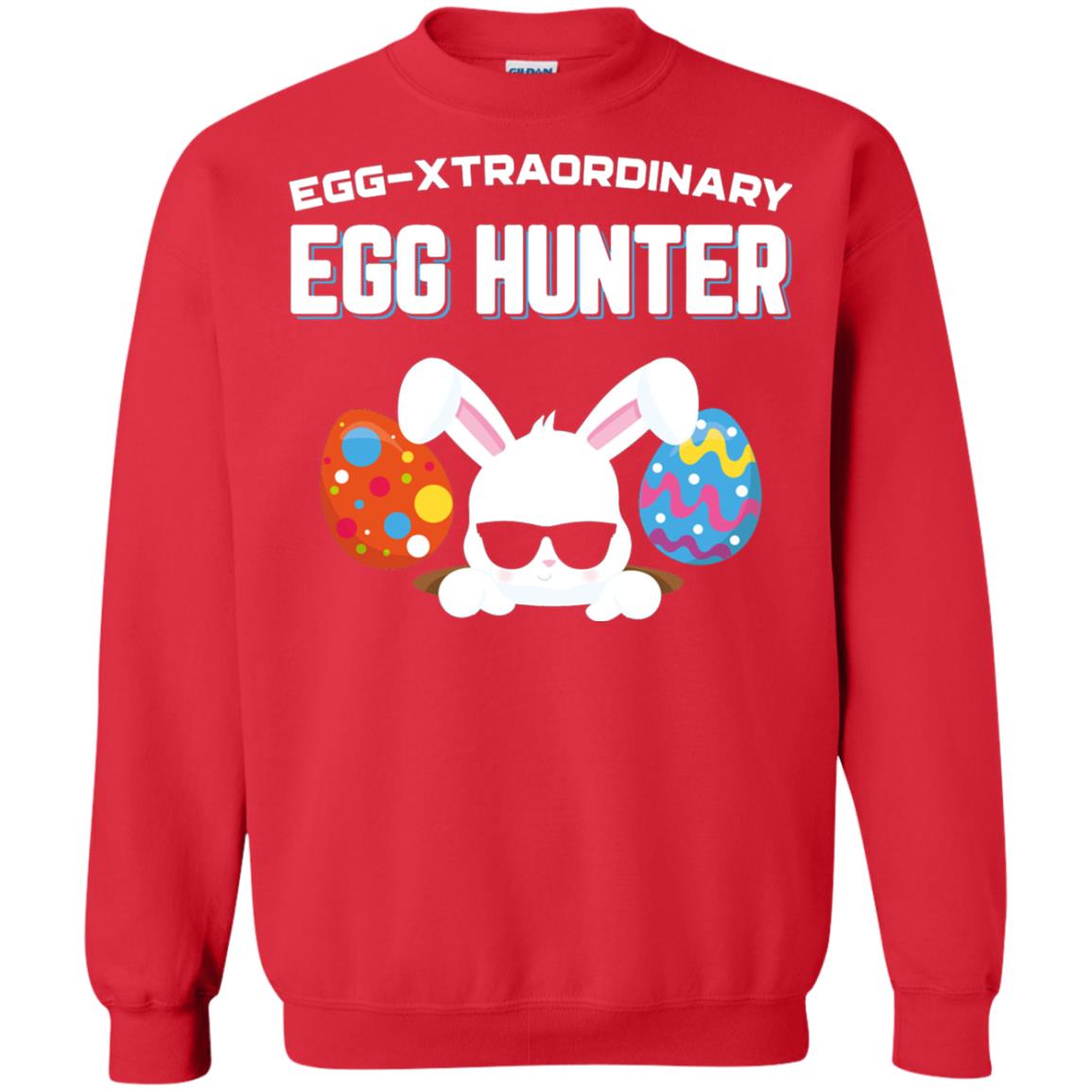 Egg-xtraordinary Egg Hunter Easter Shirt Red