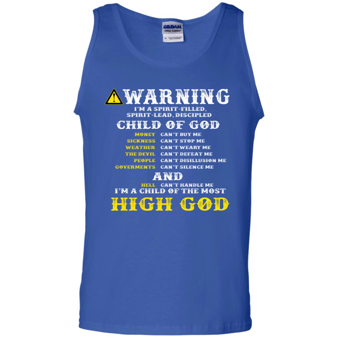 Christian T-shirt Warning I’m A Spirit-filled Spirit-lead Discipled Child Of God Royal