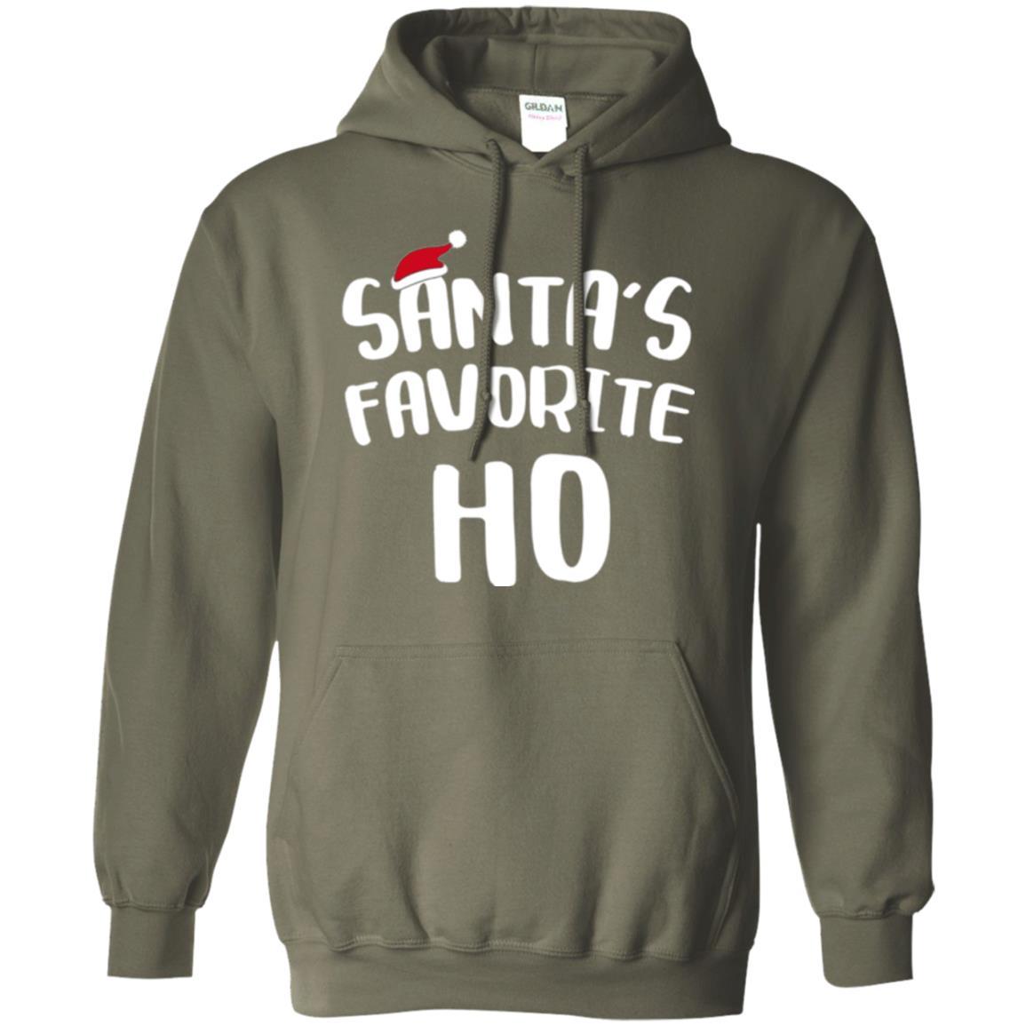 Christmas T-shirt Santa's Favorite Ho T-shirt Military Green
