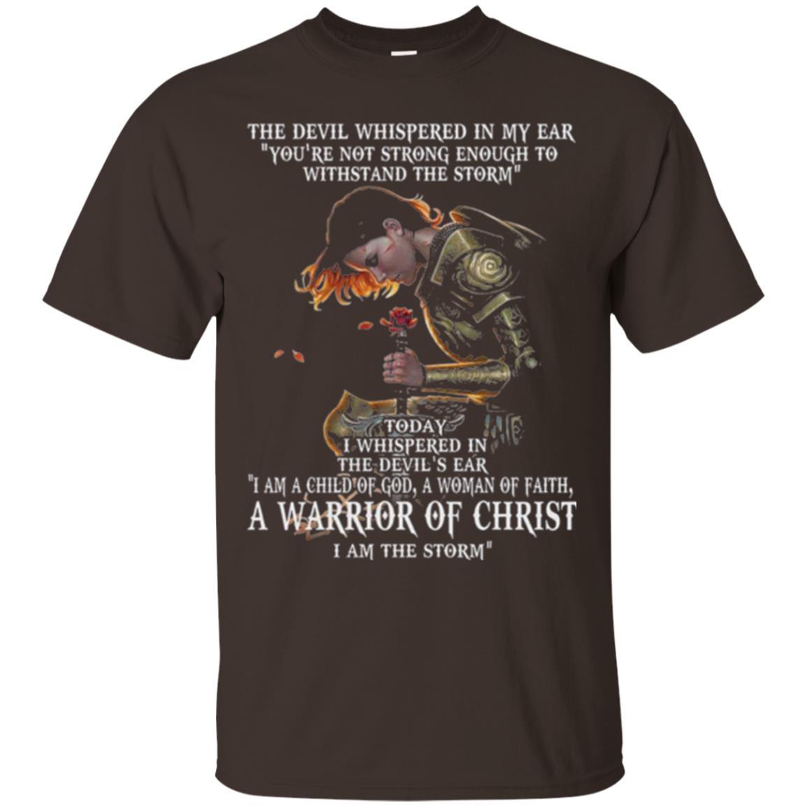 Warrior T-shirt I Am A Child Of God A Woman Of Faith T-shirt Dark Chocolate