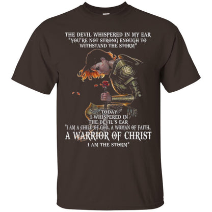 Warrior T-shirt I Am A Child Of God A Woman Of Faith T-shirt Dark Chocolate
