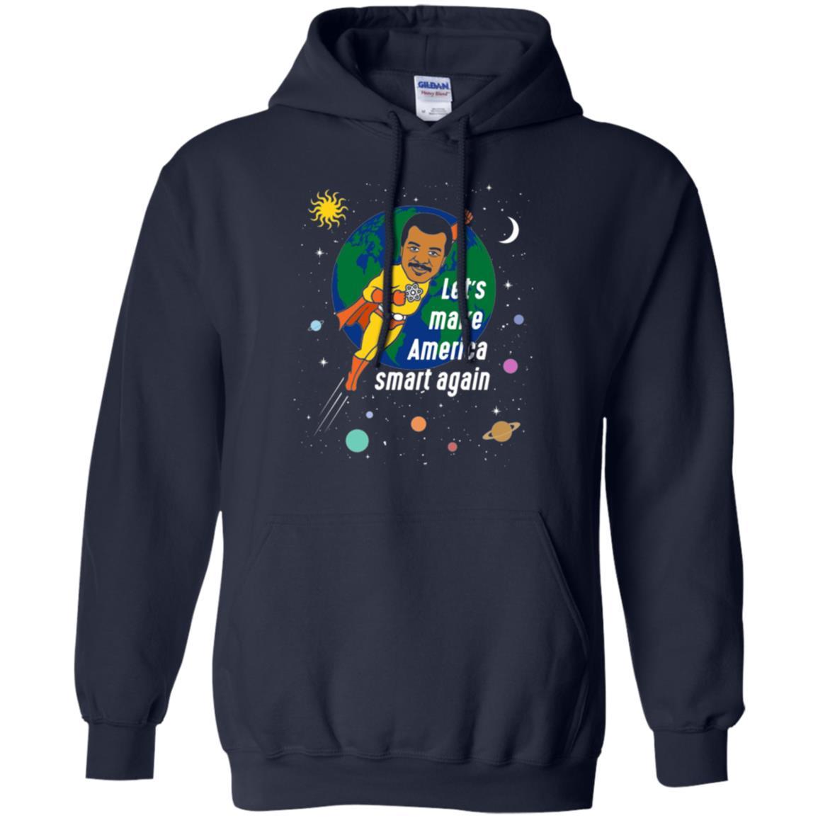 Astronomy T-shirt Let's Make America Smart Again Navy