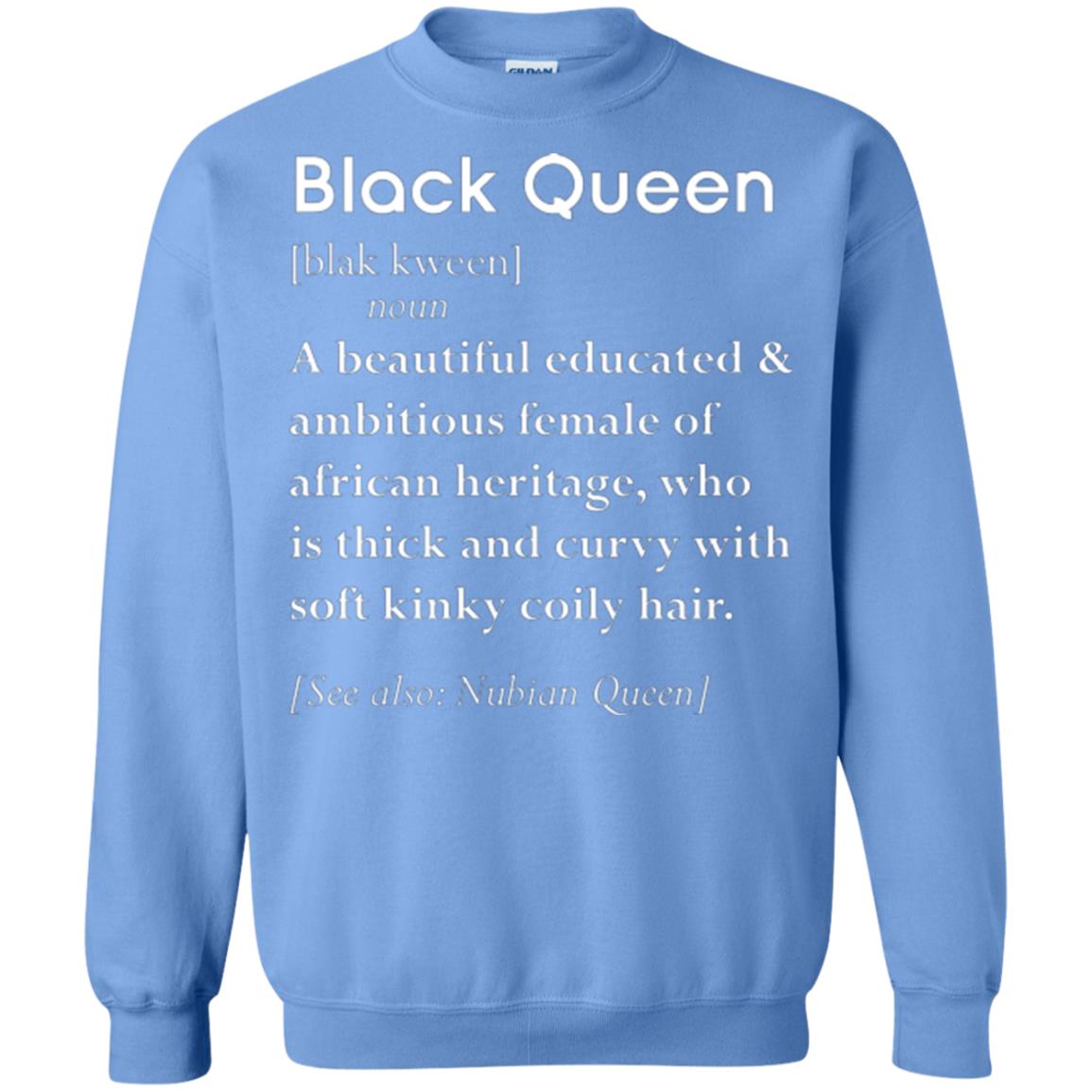 Nubian Queen T-shirt Black Queen Definition Carolina Blue