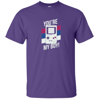 You_re My Boy Stripe Graphic Game Shirt For Boy Purple