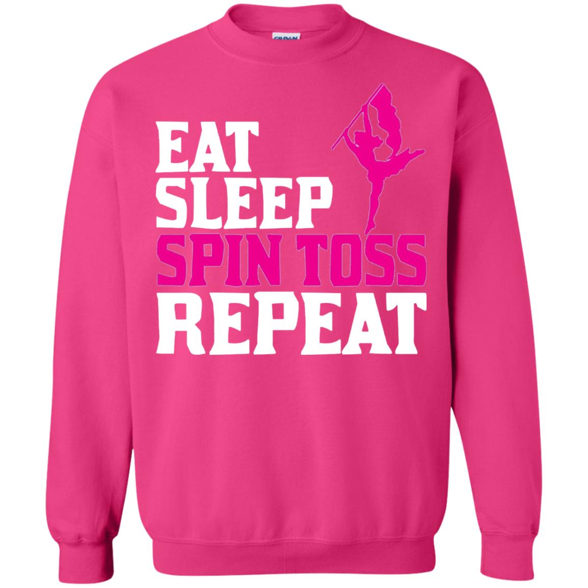 Eat Sleep Spin Toss Repeat Color Guard T-shirt Heliconia