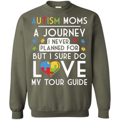 Autism Mom Shirt Autism Mom A Journey Of Love Military Green