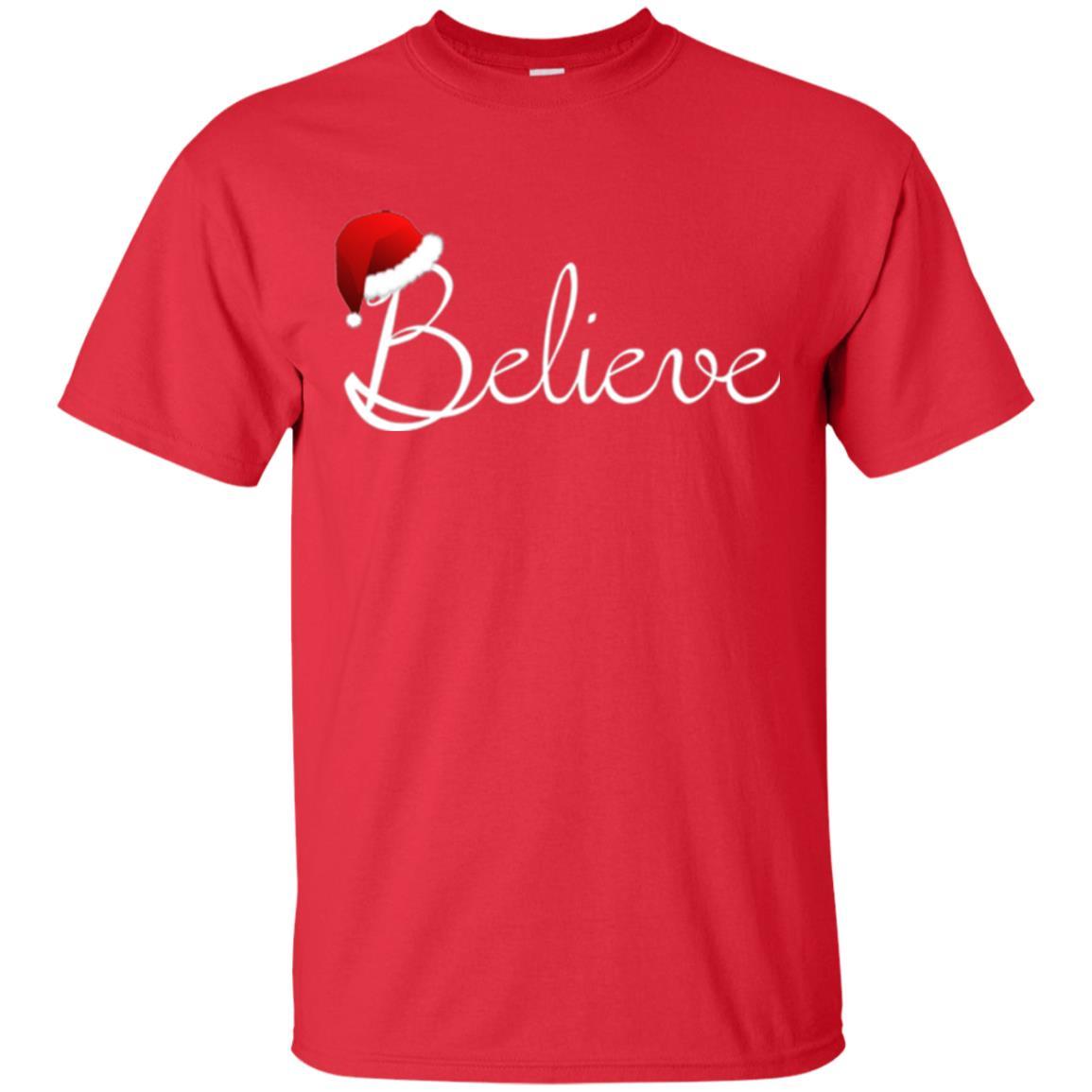 Believe Best Santa Christmas T-shirt Red