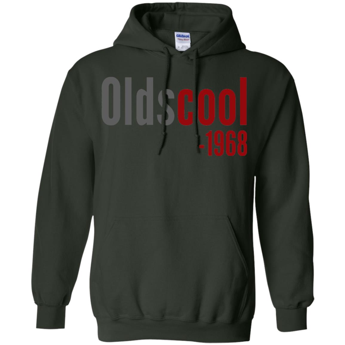 Oldscool 1968 Funny Old School 50th Birthday Gift T-shirt Forest Green