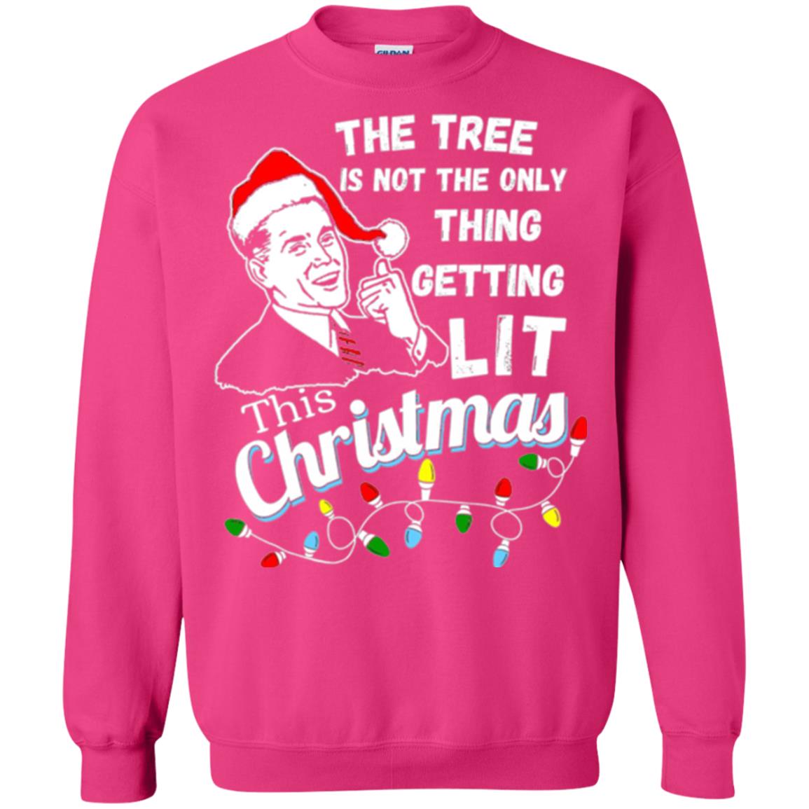 Christmas T-shirt The Tree Isn_t The Only Thing Getting Lit This Christmas Heliconia