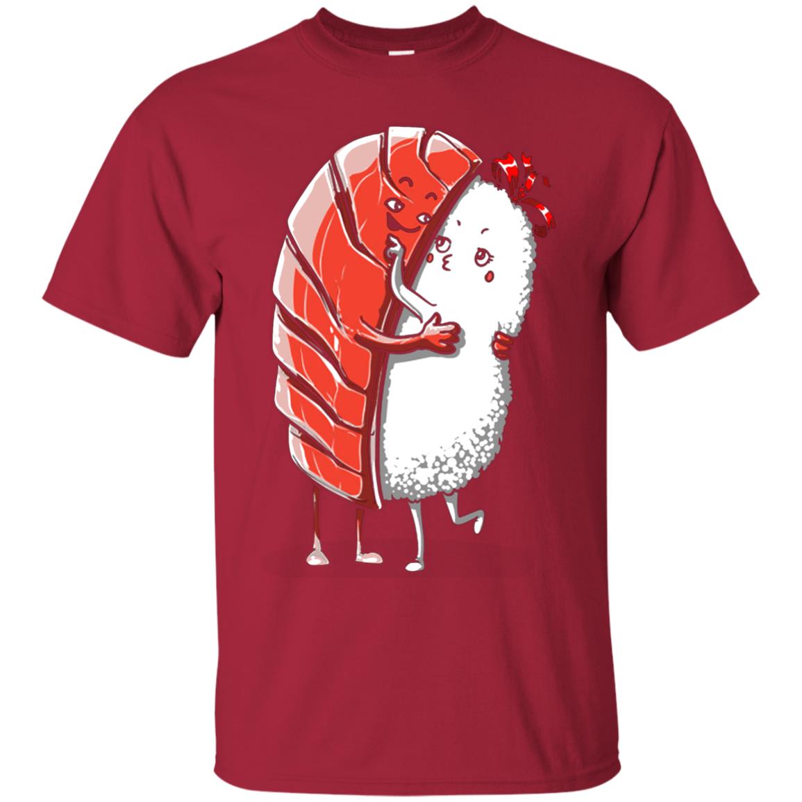 Sushi Lover T-shirt Salmon Sashimi Sushi Hug Love Cardinal