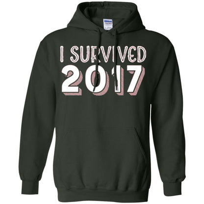 New Year_s T-shirt I Survived 2017 Forest Green