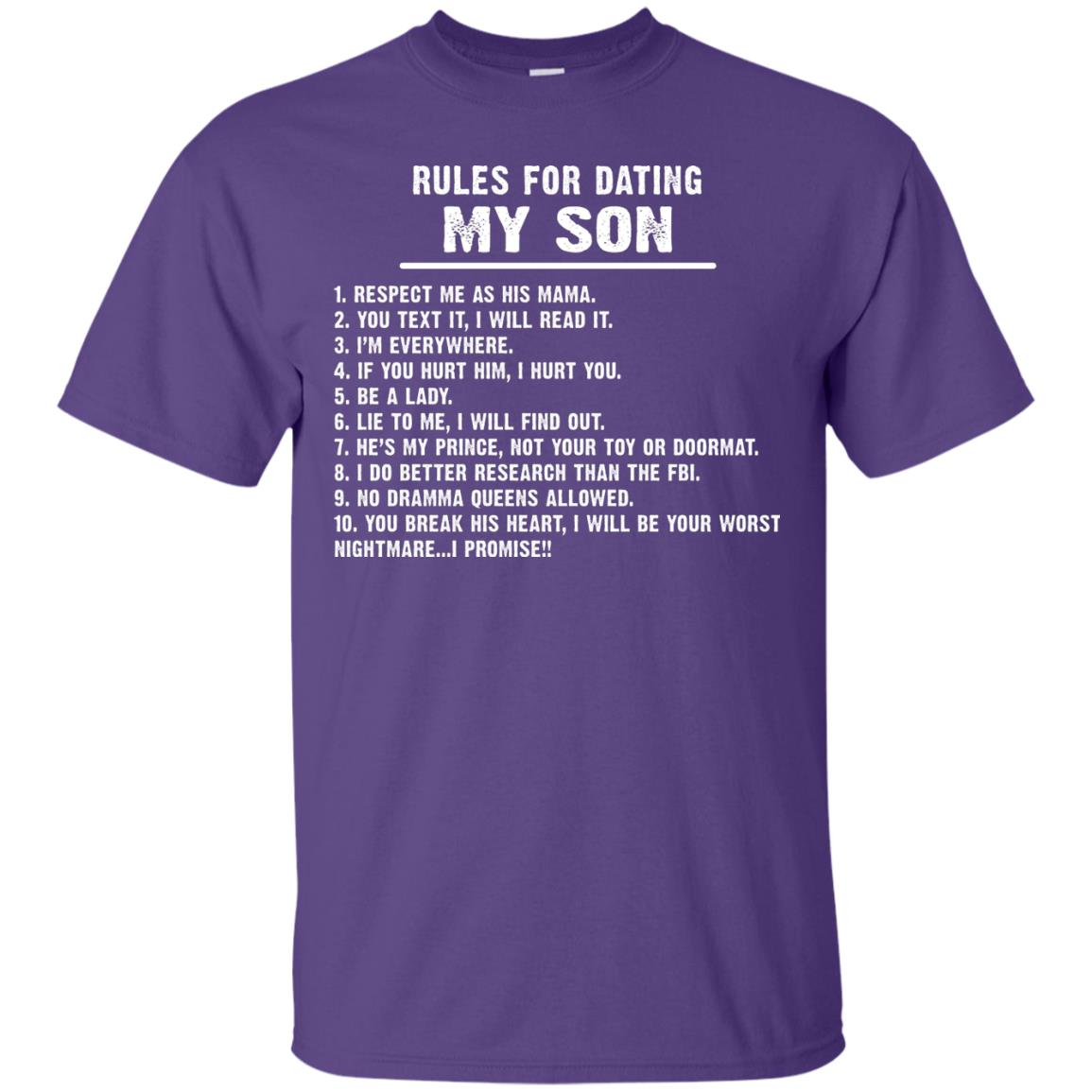 Rules For Dating My Son Daddy Shirt Purple