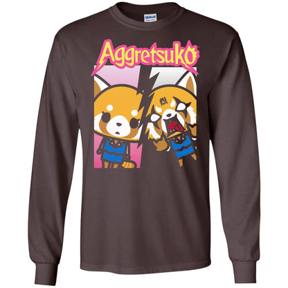 Aggretsuko Split Personality T-shirt Dark Chocolate