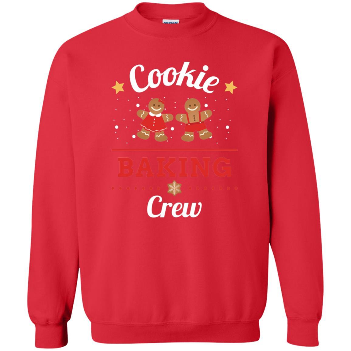 Christmas T-shirt Gingerbread Cookie Baking Crew Red