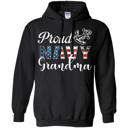 Proud Navy Grandma Military Mama Shirt Black