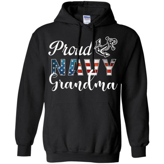 Proud Navy Grandma Military Mama Shirt Black