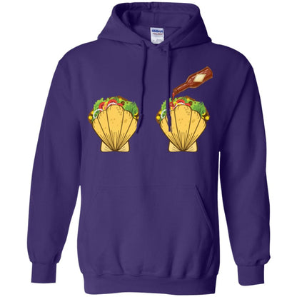 Mermaid Shell T-shirt Taco Bra And Spicy Chili Sauce Purple