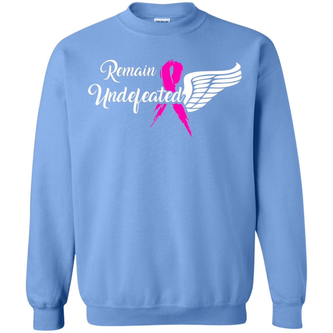 Breast Cancer T-shirt Remain Undefeated Carolina Blue