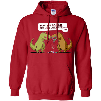 Dinosaur T-shirt Dude Did You Eat The Last Unicorn Red