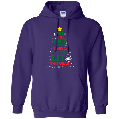 Christmas T-shirt The Tree Isn't The Only Thing Getting Lit This Year Purple