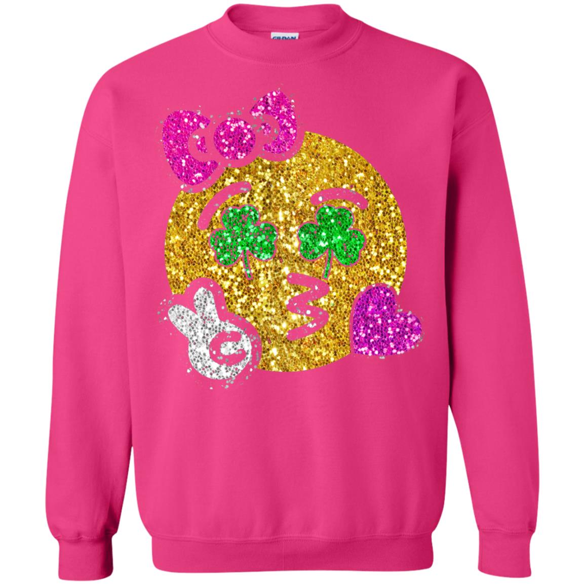 Emoji Kiss Heart Princess St. Patrick_s Day T-shirt Heliconia