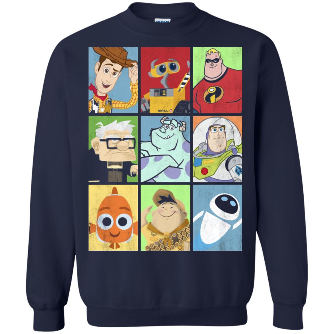 Epic Boxed Up Line Up Character Graphic T-shirt Navy