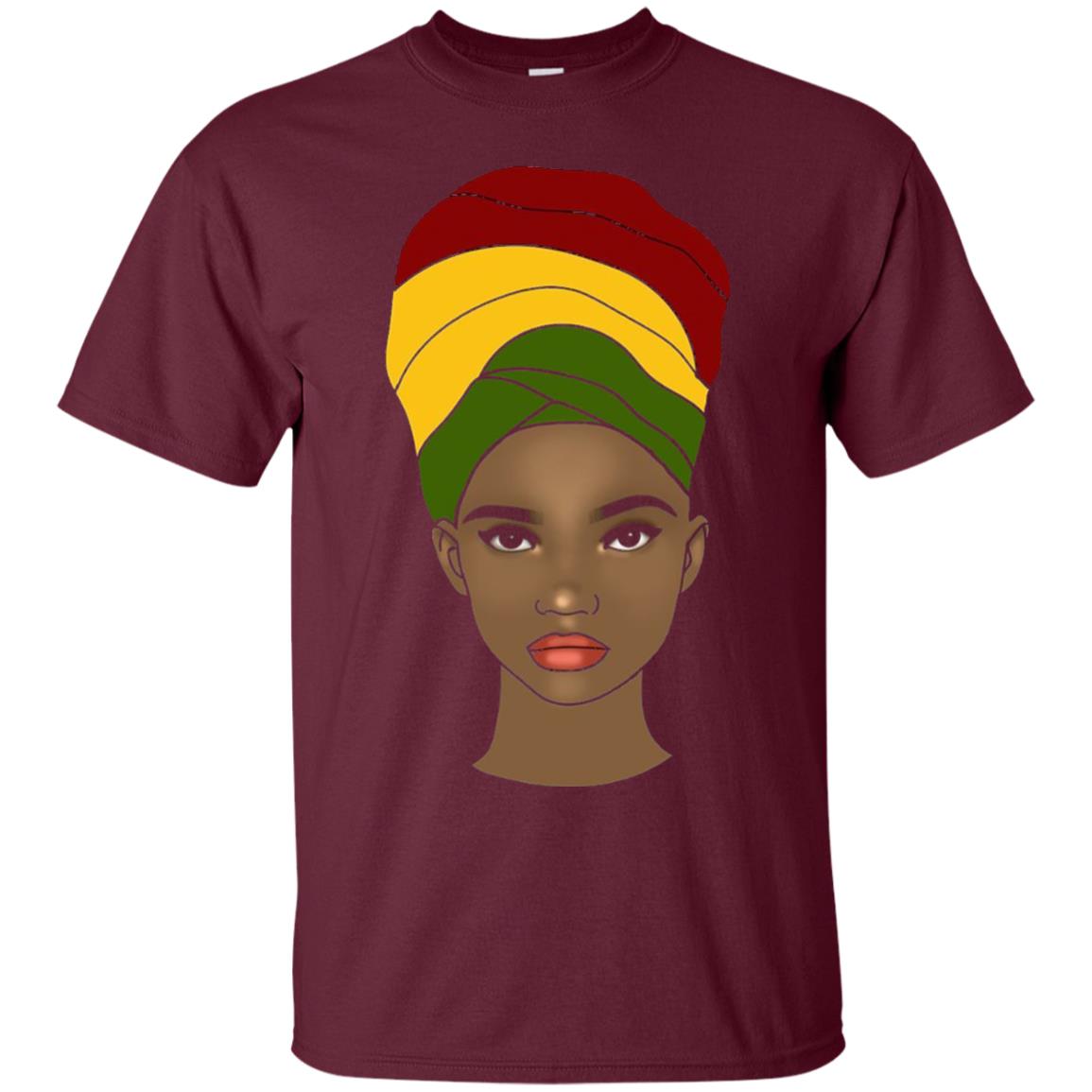 Melanin Rocks African Queen Melanin T-shirt Maroon