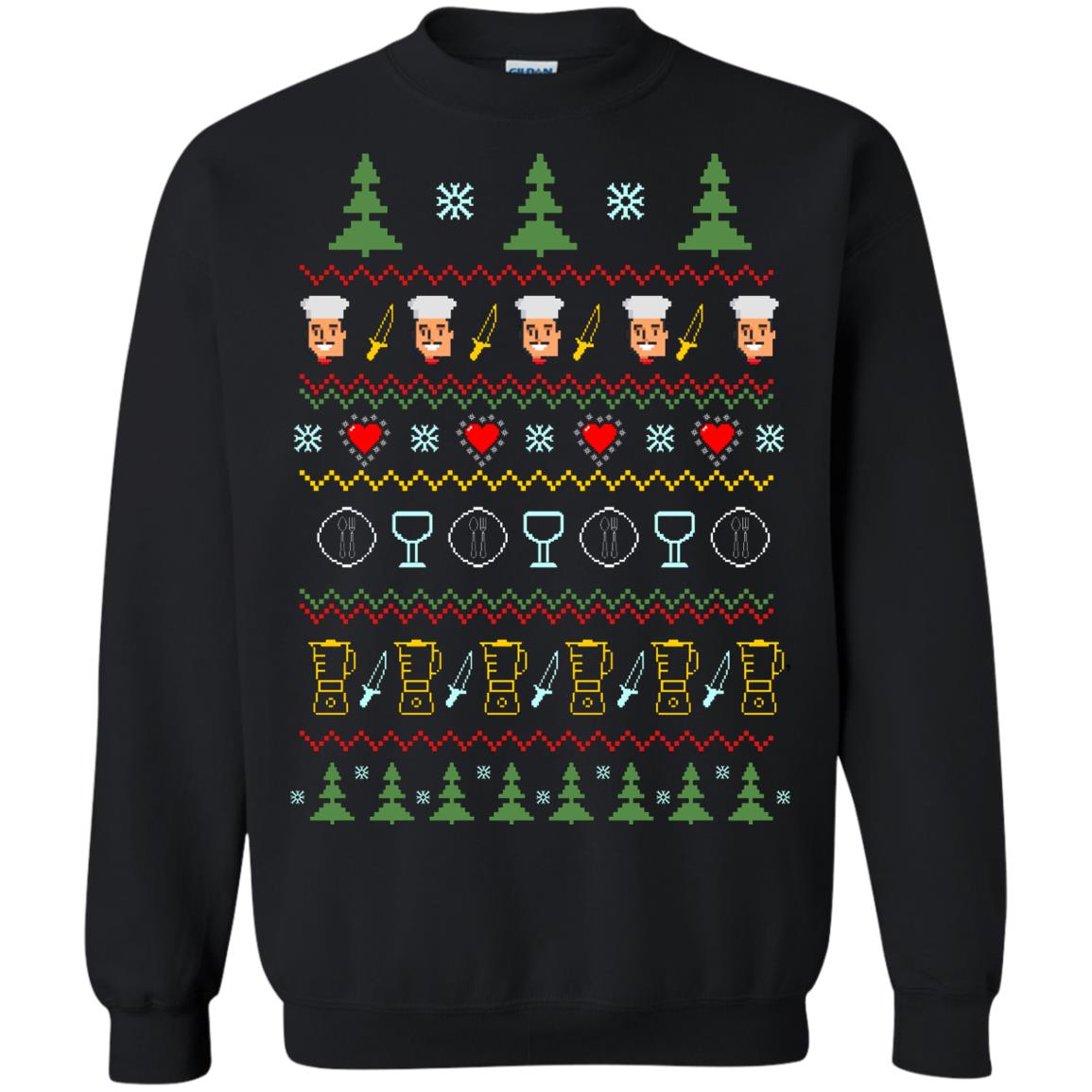 Chef Christmas X-mas Gift Shirt For Cooking Lovers Black