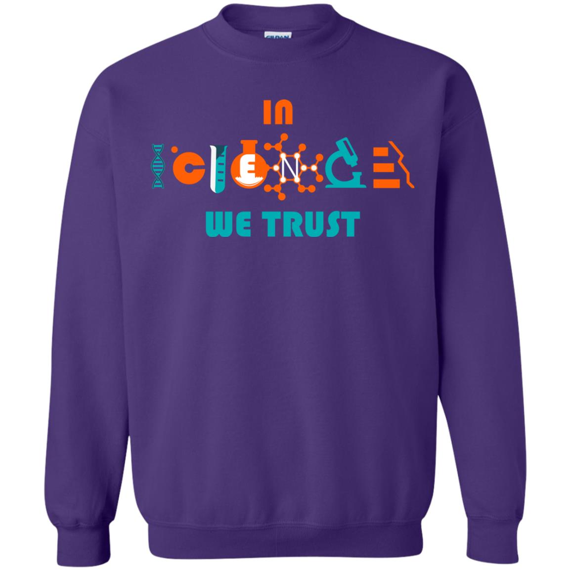 Scientist T-shirt In Science We Trust Purple