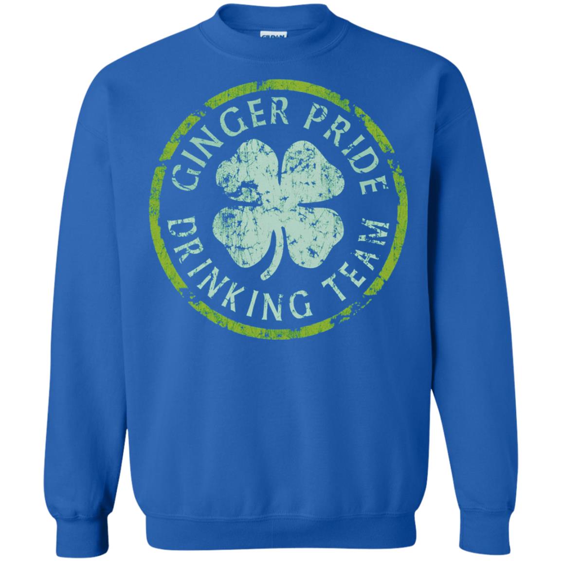 Funny Ginger Pride Drinking Team Irish T-shirt Royal