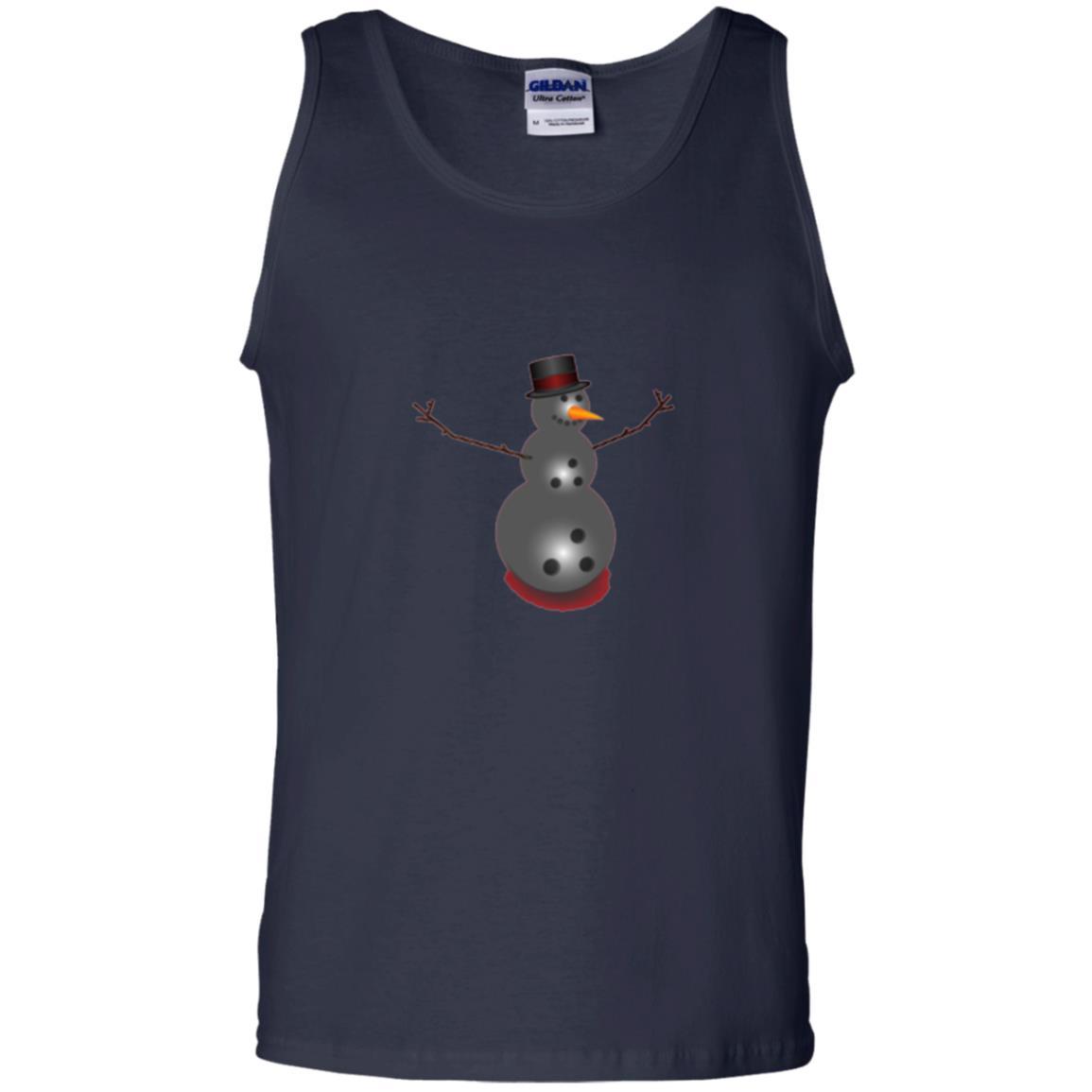 Christmas T-shirt Bowling Ball Snowman Navy