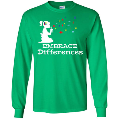Embrace Differences Autism Awareness T-shirt Irish Green