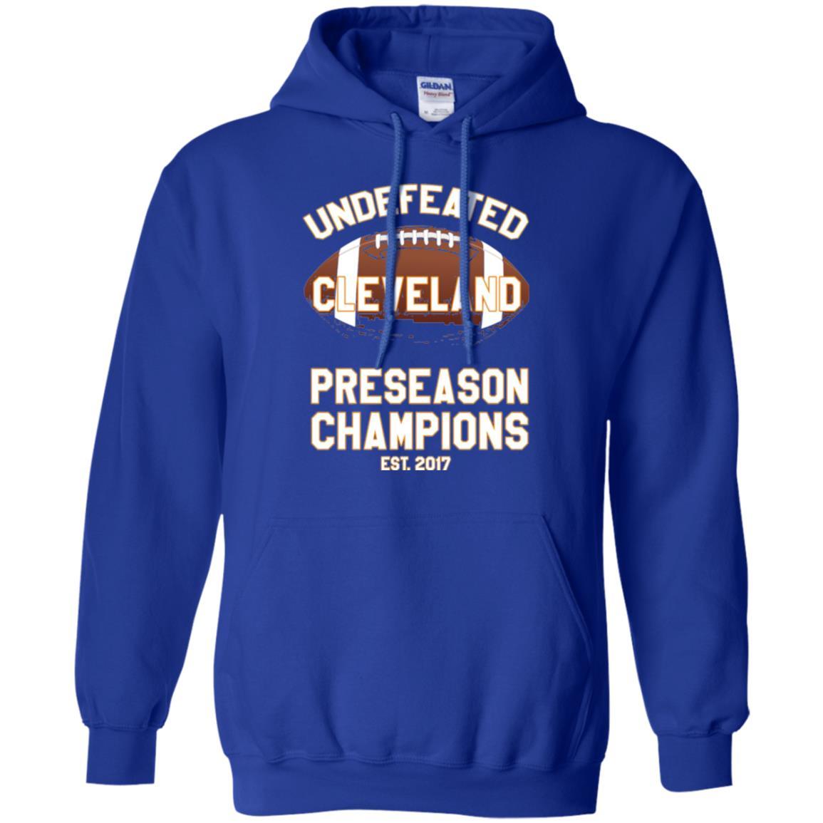 Football T-shirt Cleveland Football Undefeated Preseason Champion Royal