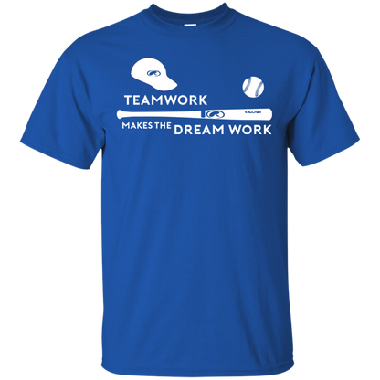 Baseball T-shirt Teamwork Makes The Dream Work Royal