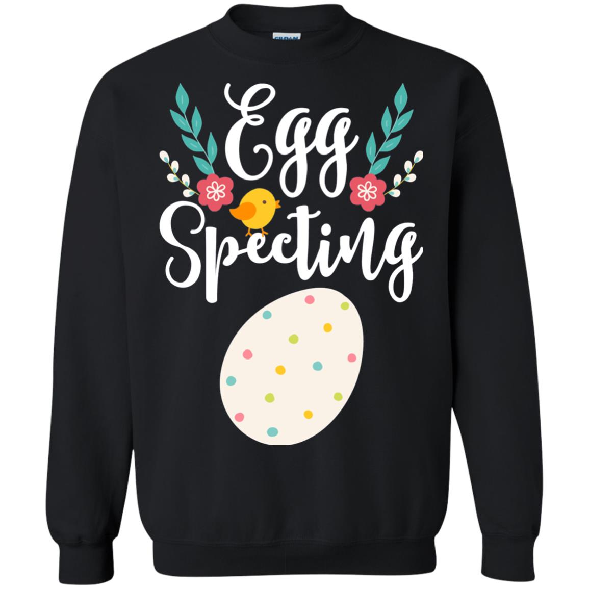 Egg Specting Announcement Pregnant Easter T-shirt Black