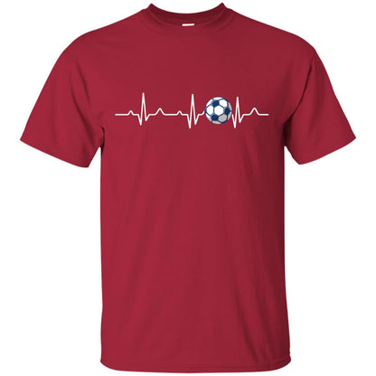 Heartbeat Soccer Lover T-shirt Cardinal
