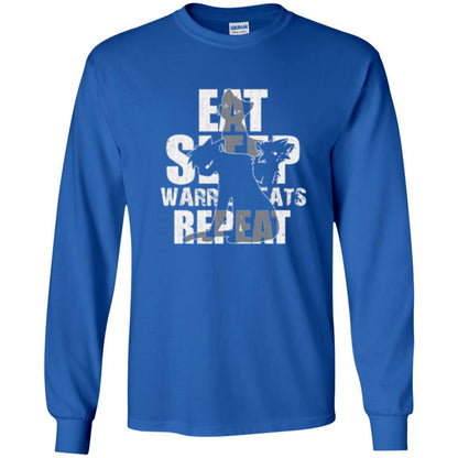 Cat Lover T-shirt Eat Sleep Warrior Cats Repeat Royal
