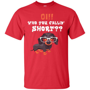 Oi Who You Calling Short Dachshund Gift ShirtG200 Gildan Ultra Cotton T-Shirt