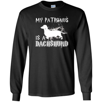 Dachshund Lover T-shirt My Patronus Is A Dachshund Black