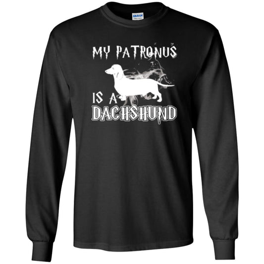 Dachshund Lover T-shirt My Patronus Is A Dachshund Black