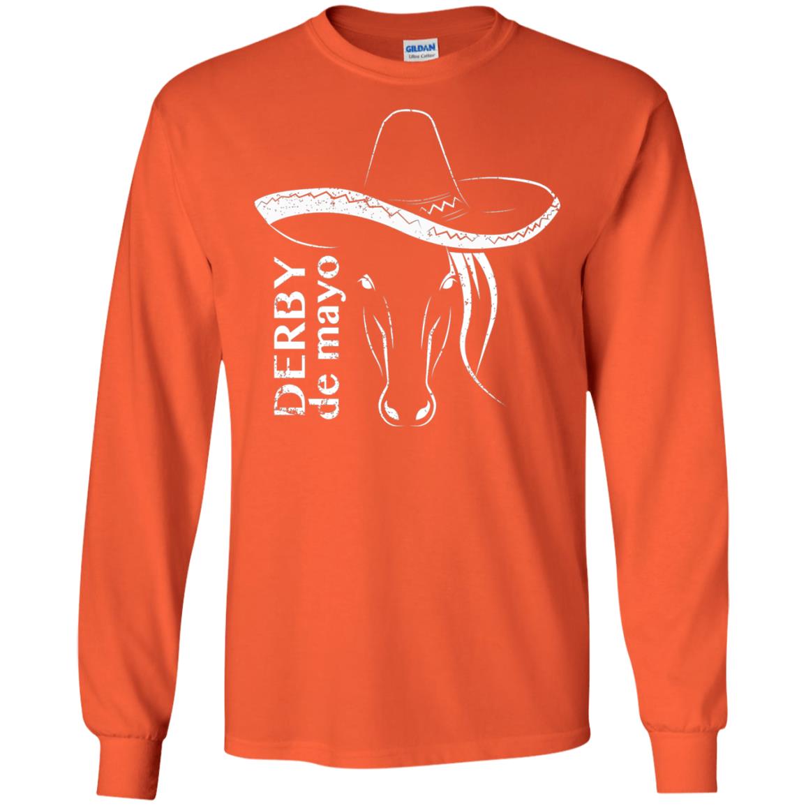 Derby De Mayo Sombrero Horse Race Shirt Orange