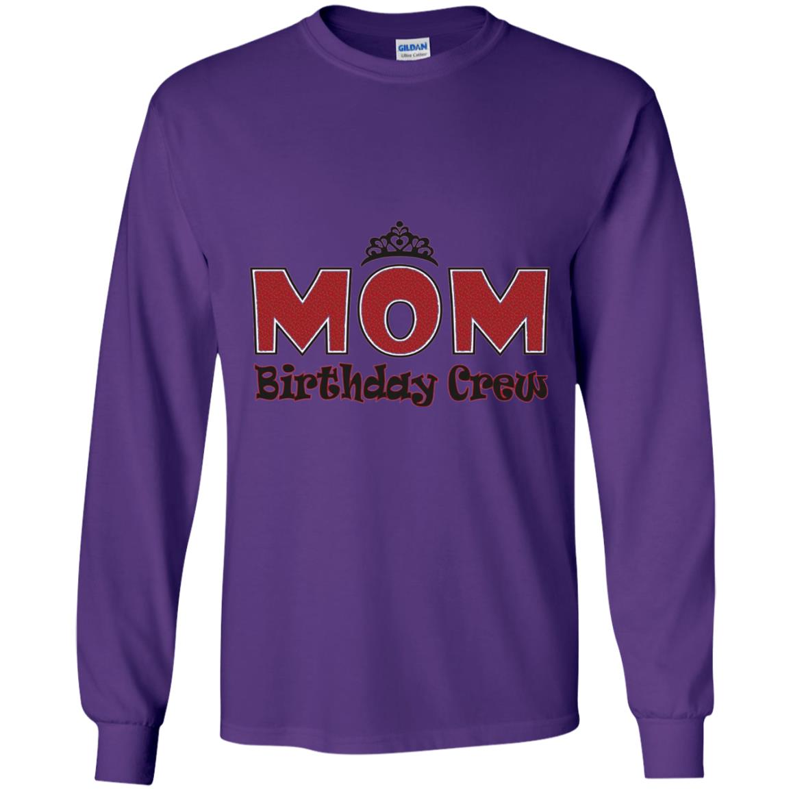Mom Birthday Crew T-shirt Birthday Party Purple