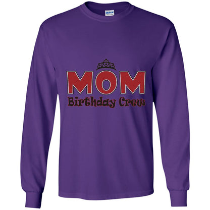 Mom Birthday Crew T-shirt Birthday Party Purple