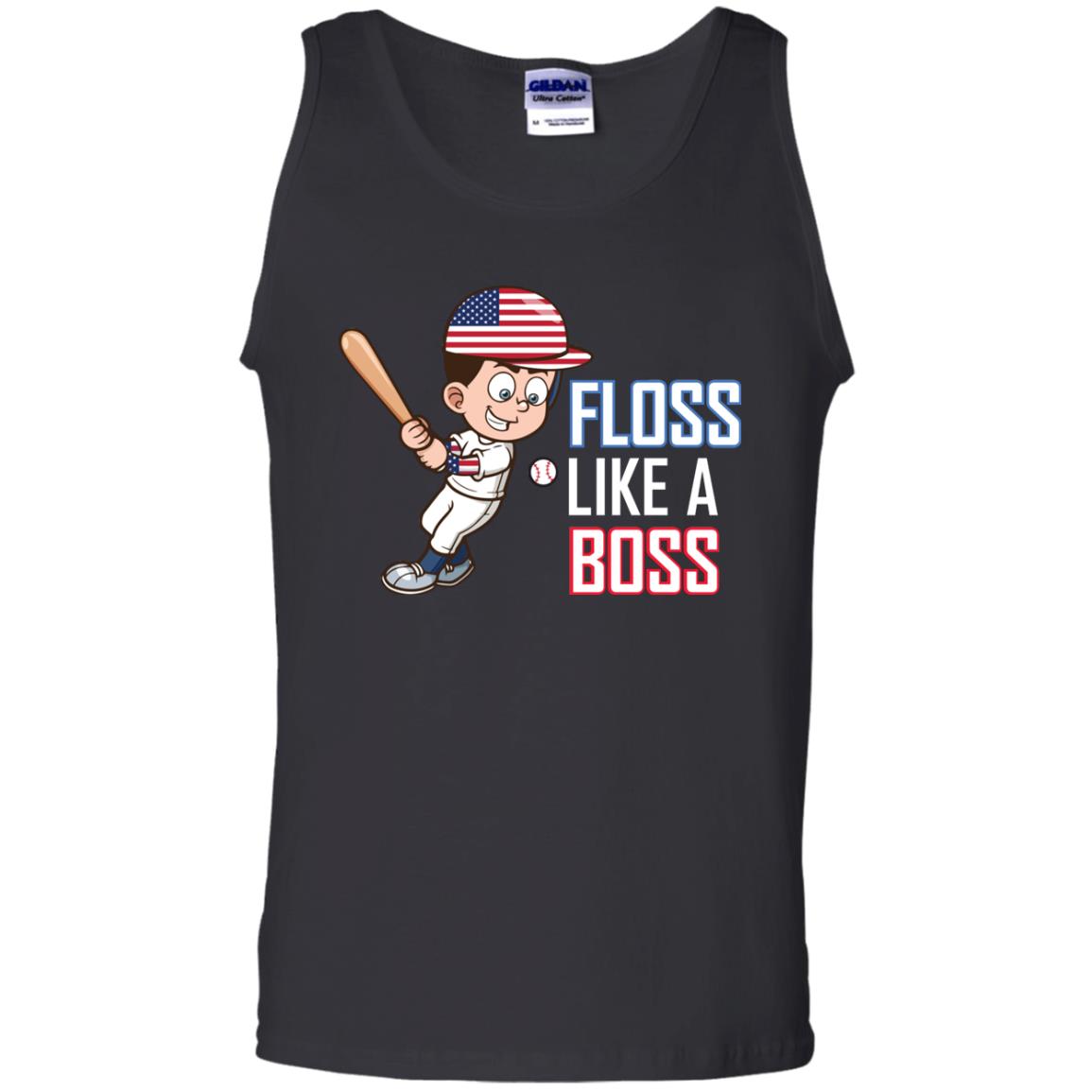 Floss Like A Boss Shirt For Baseball PlayersG220 Gildan 100% Cotton Tank Top