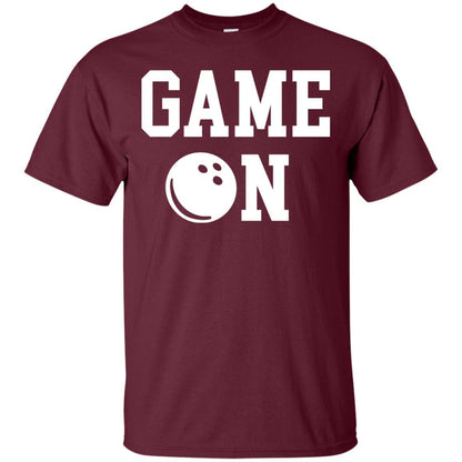 Bowler T-shirt Game On Bowling T-shirt Maroon