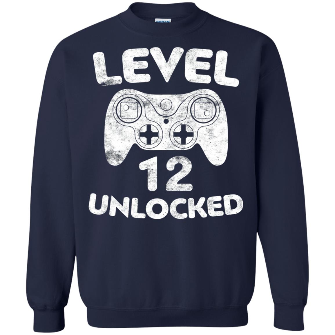 Level 12 Unlocked 12th Video Gamer Birthday Shirt Navy