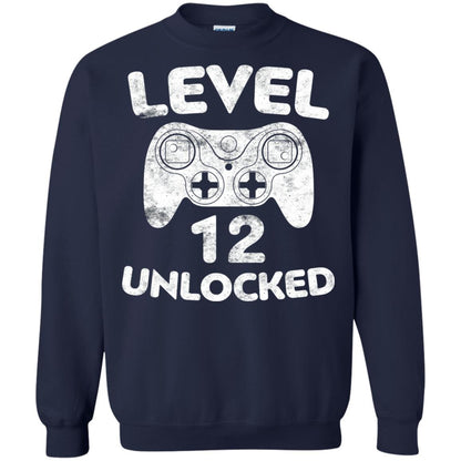 Level 12 Unlocked 12th Video Gamer Birthday Shirt Navy